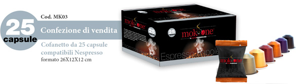 cofanetto 25 capsule compatibili nespresso